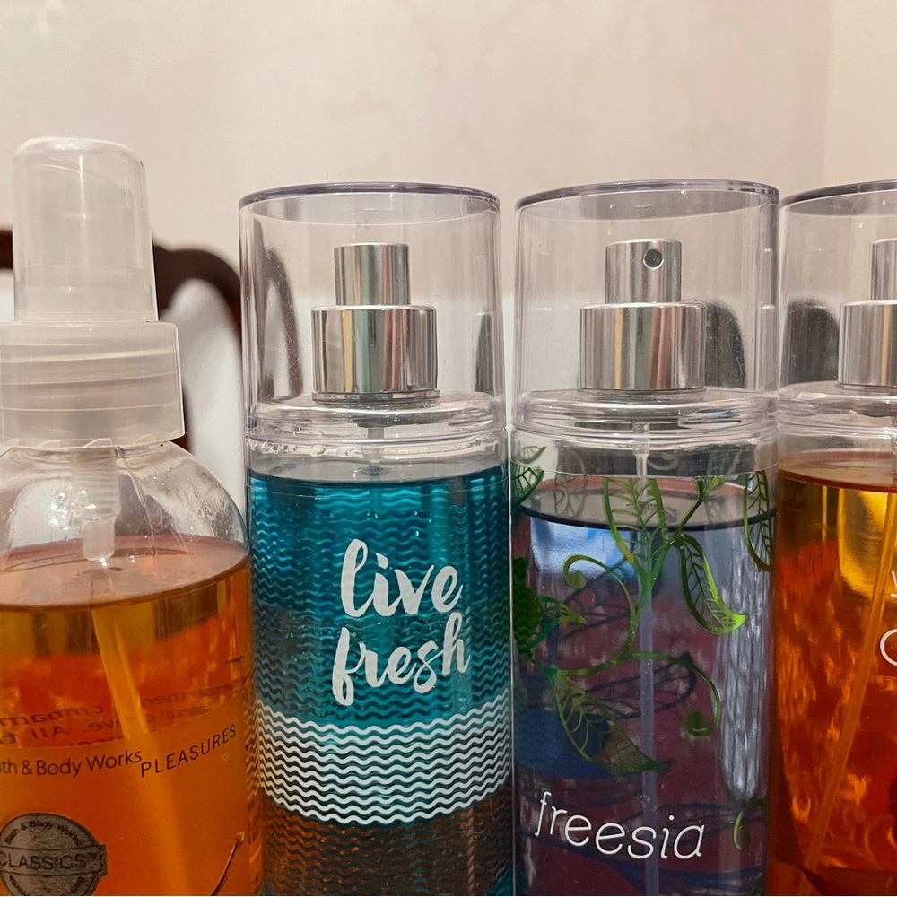 Lot of Bath & Body Works body sprays and lotions